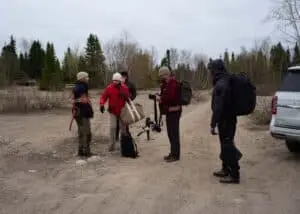 Team photo with Richard the Fixer from Films.Solutions, Billy, Marco, Vitoria, and the Director, getting ready for filming