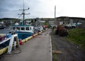 A sea port with large fishing boats, located in the south of the Avalon Peninsula, Newfoundland