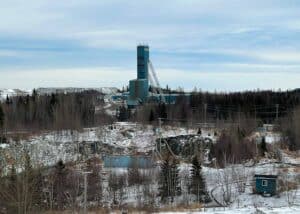 Panoramic view of LaRonde Mine Shaft amidst the lush forest.